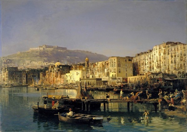 View of Naples with Castle Sant Elmo by Jules Ruinart de Brimont